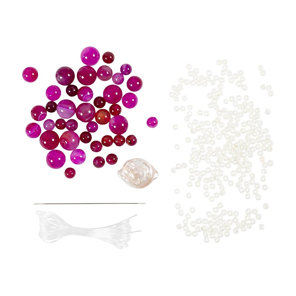 Naszyjnik i bransoletka do robienia z agatami i perłami słodkowodnymi dla początkujących