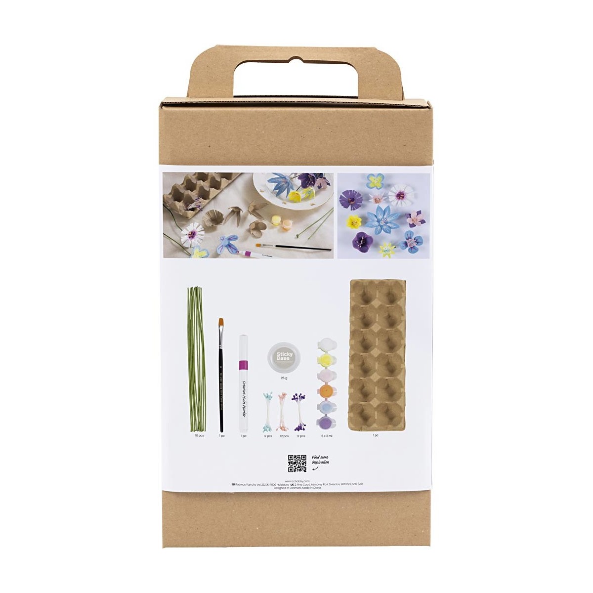 Zestaw DIY Kwiaty z wytłoczek na jajka do robienia, dla początkujących