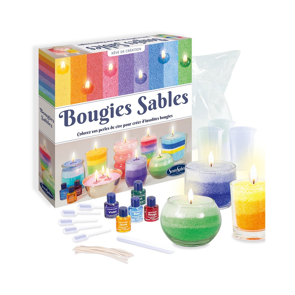Świece piaskowe do robienia dla dzieci od 8 lat, SentoSphere