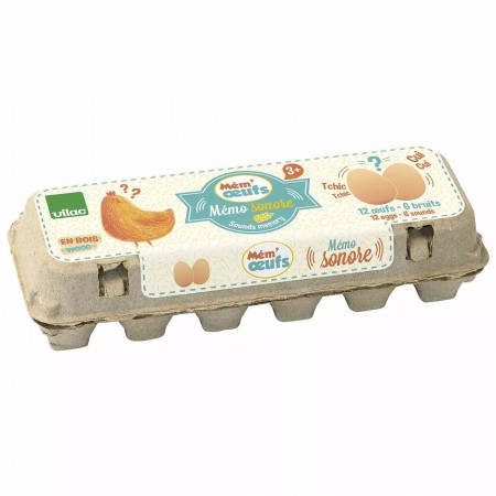 OUTLET Vilac Jajka Memo dźwiękowe 2x6 elementów (uszkodzone opakowanie) OUTLET Vilac Jajka Memo dźwiękowe 2x6 elementów (uszkodzone opakowanie)