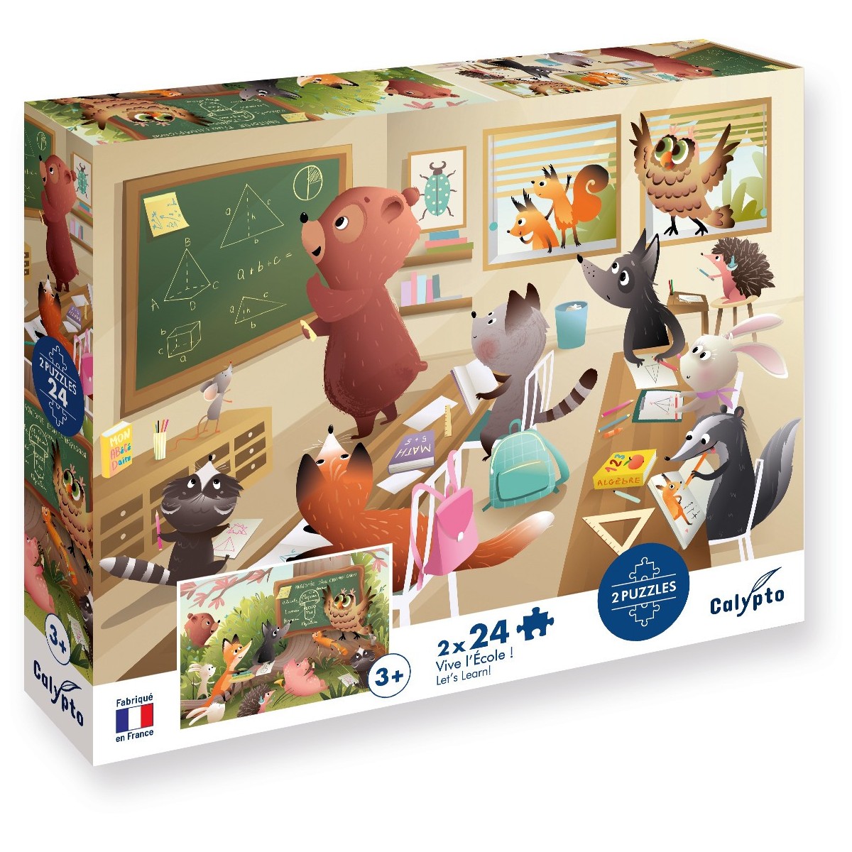 Puzzle 2x24 elementy Niech żyje szkoła!, Calypto