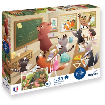 Puzzle 2x24 elementy Niech żyje szkoła!, Calypto
