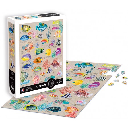 Puzzle 500 elementów Egzotyczne Ryby © Mila Leev, Calypto