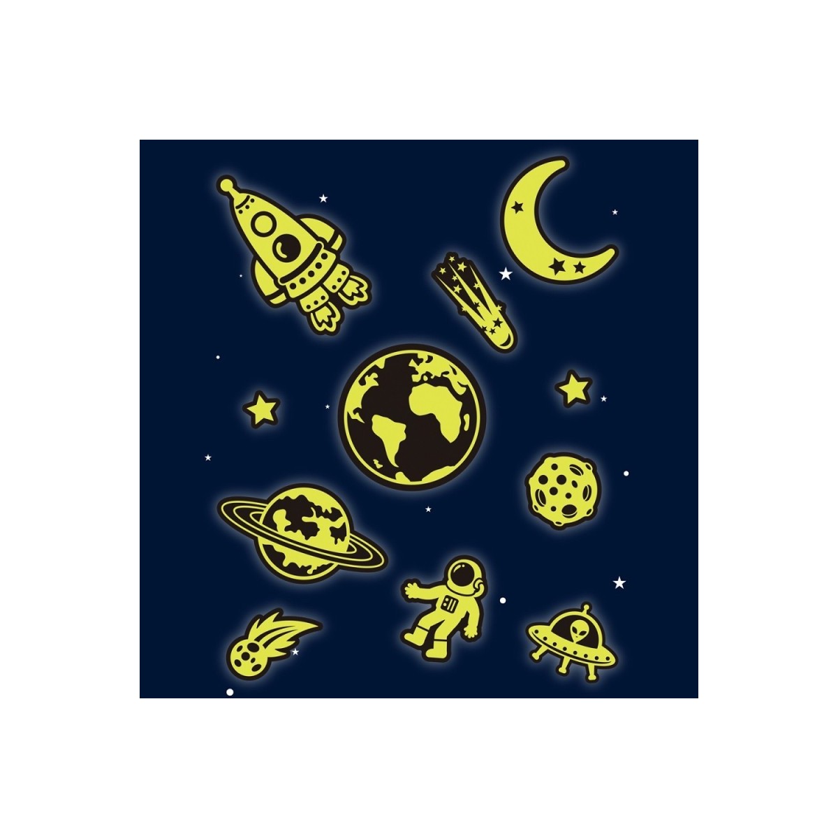 Naklejki świecące w ciemności Kosmiczna przygoda | Dadum