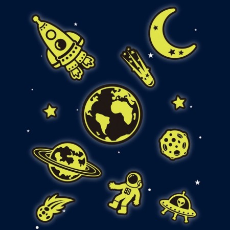 Naklejki świecące w ciemności Kosmiczna przygoda | Dadum