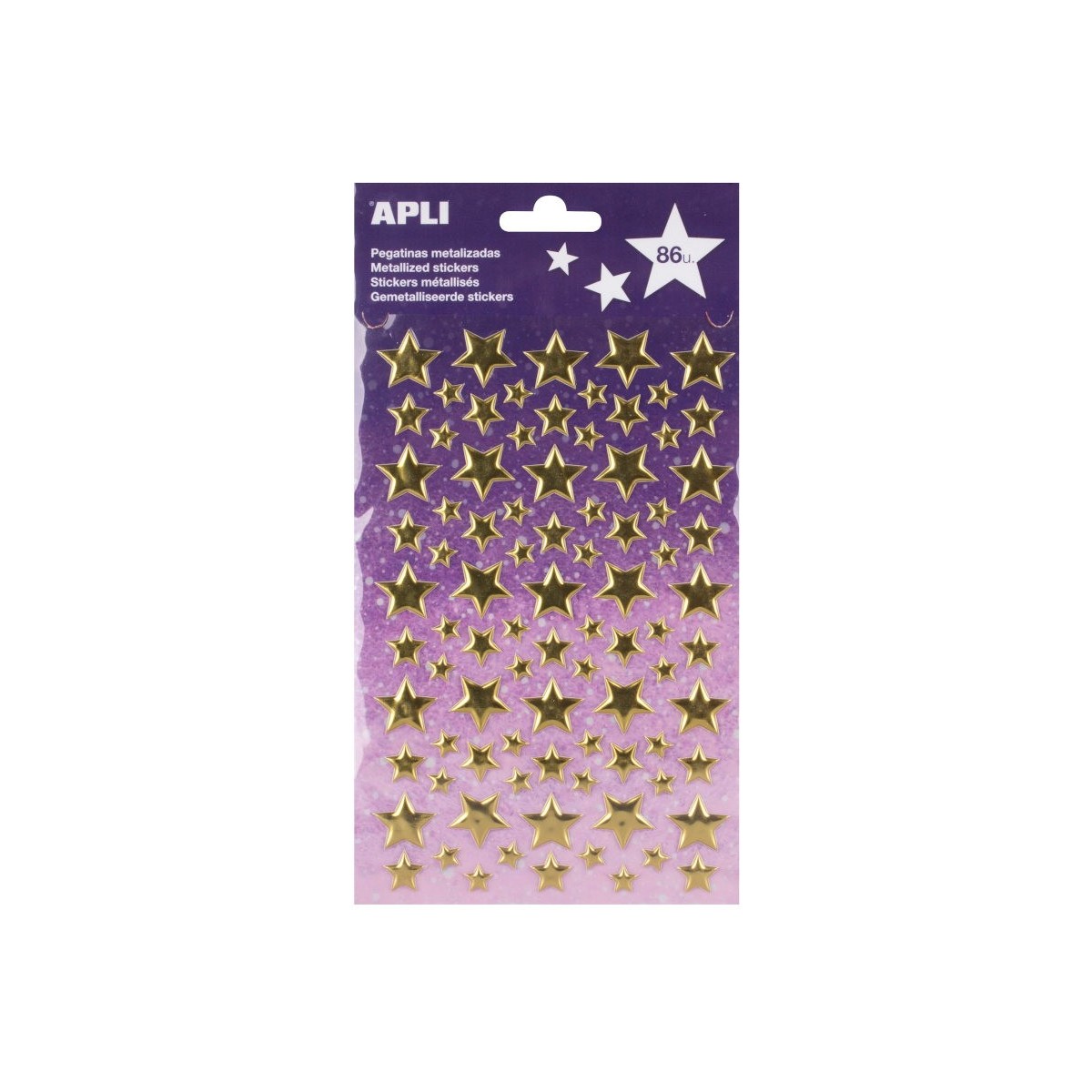 Naklejki metaliczne Gwiazdki złote, Apli Kids | Dadum