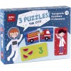Apli Kids Puzzle 36 x 2 elem. Zawody-Liczby-Pojazdy | Dadum