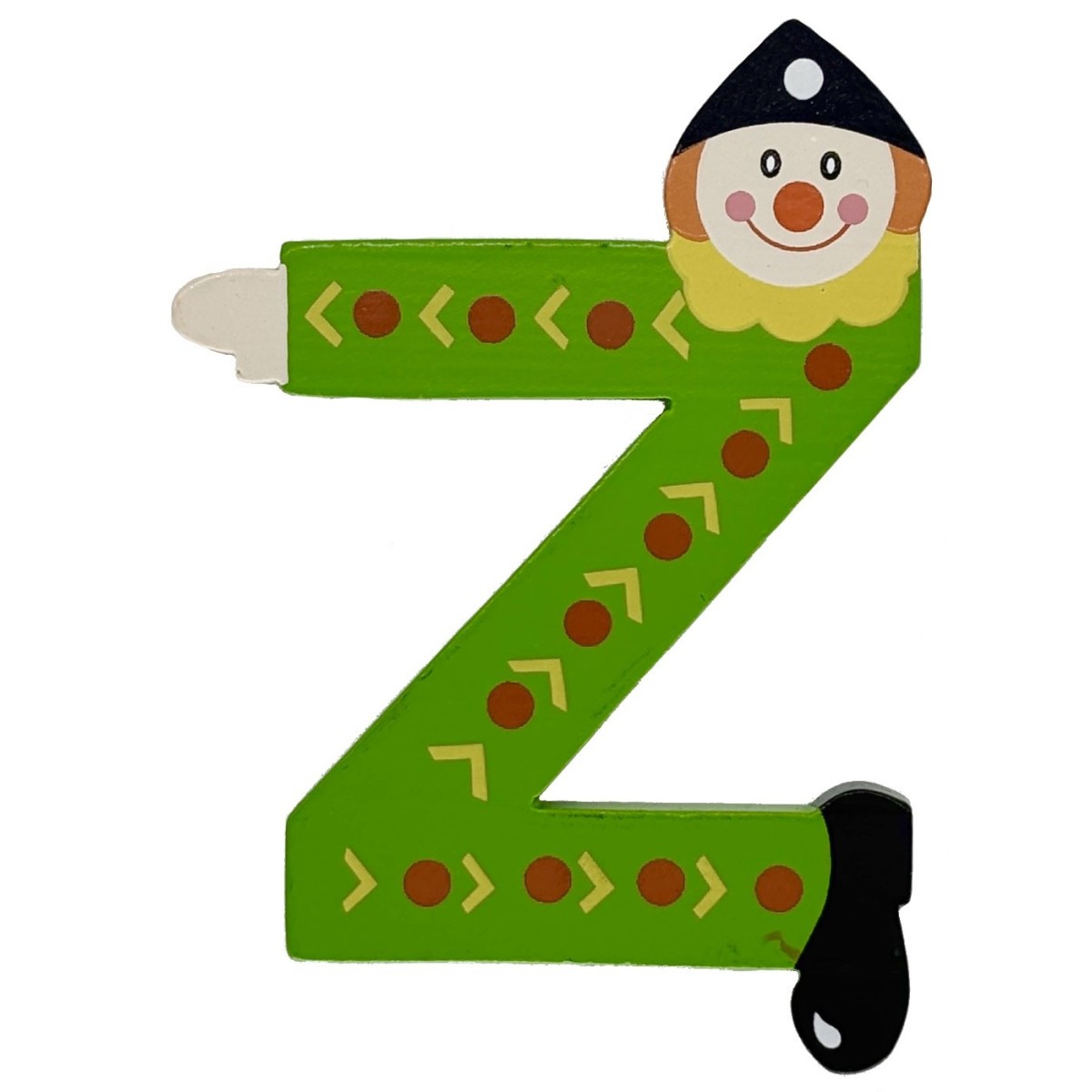 Drewniana literka "Z" na ścianę dla dzieci, zielona