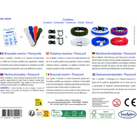 Bransoletki marynarskie z paracordu do robienia zestaw SentoSphere 80000
