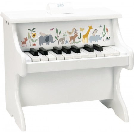 Vilac Pianino białe drewniane klasyczne Zwierzęta Świata