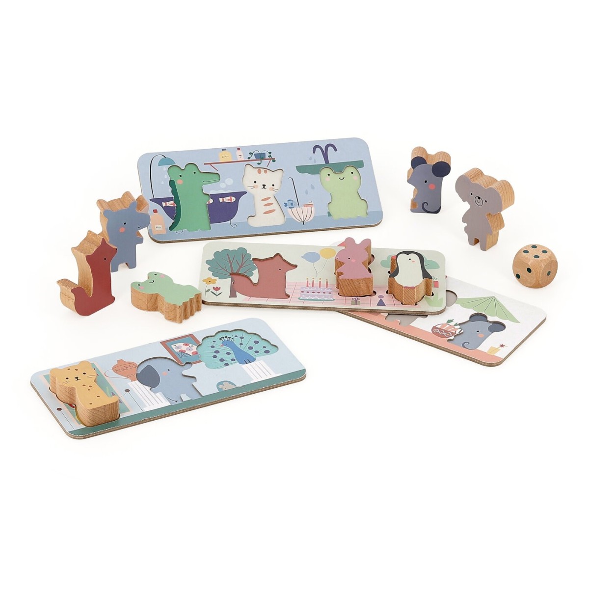 4 klasyczne gry planszowe dla 2-latków Vilac 7117