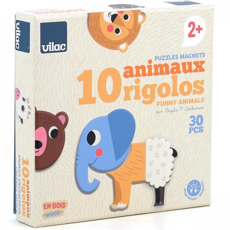 Puzzle magnetyczne Sawanna układanki 3-elementowe Vilac 7624