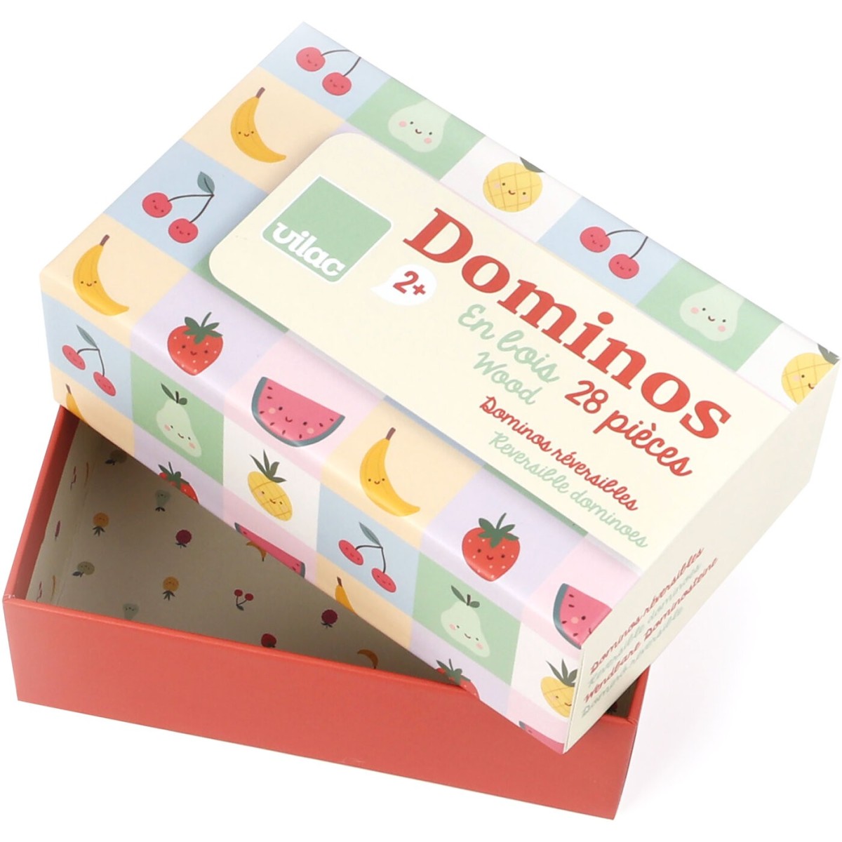 Vilac Domino drewniane dwustronne Owoce