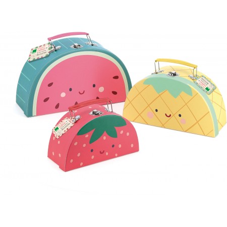 Vilac Zestaw 3 walizek kartonowych Owoce