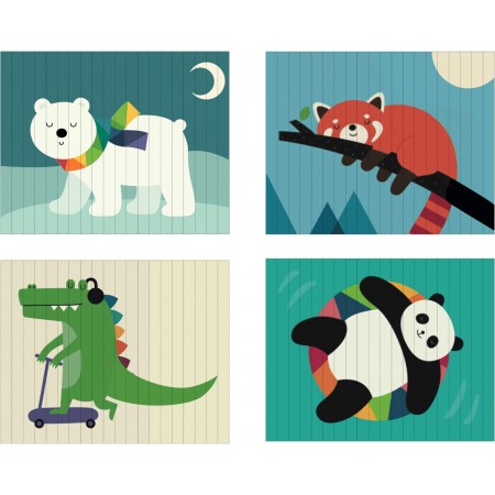 Puzzle 4-wymiarowe "Zwierzęta" Vilac 7427