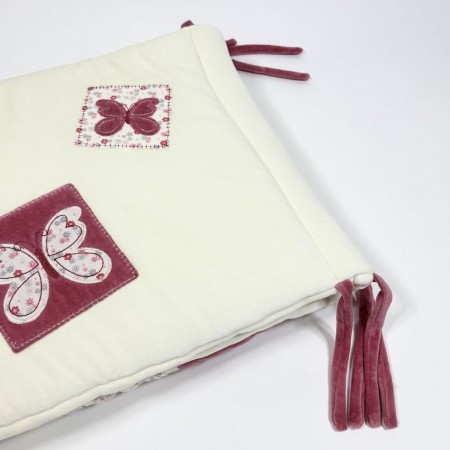 Ochraniacz na szczebelki do łóżeczka Motyle 70x140, 60x120 | Dadum