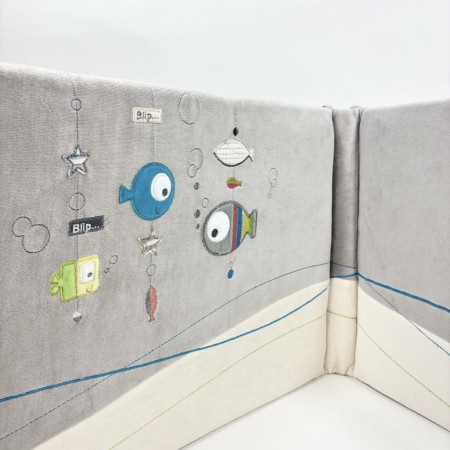 Ochraniacz na szczebelki do łóżeczka Rybki 70x140, 60x120 | Dadum