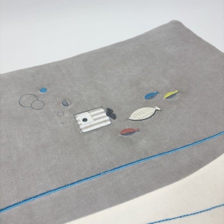 Ochraniacz na szczebelki do łóżeczka Rybki 70x140, 60x120 | Dadum