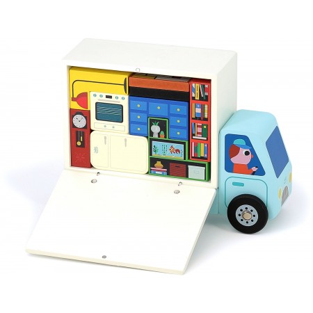 Drewniana gra logiczna +5 "Przeprowadzka" Vilac 7635