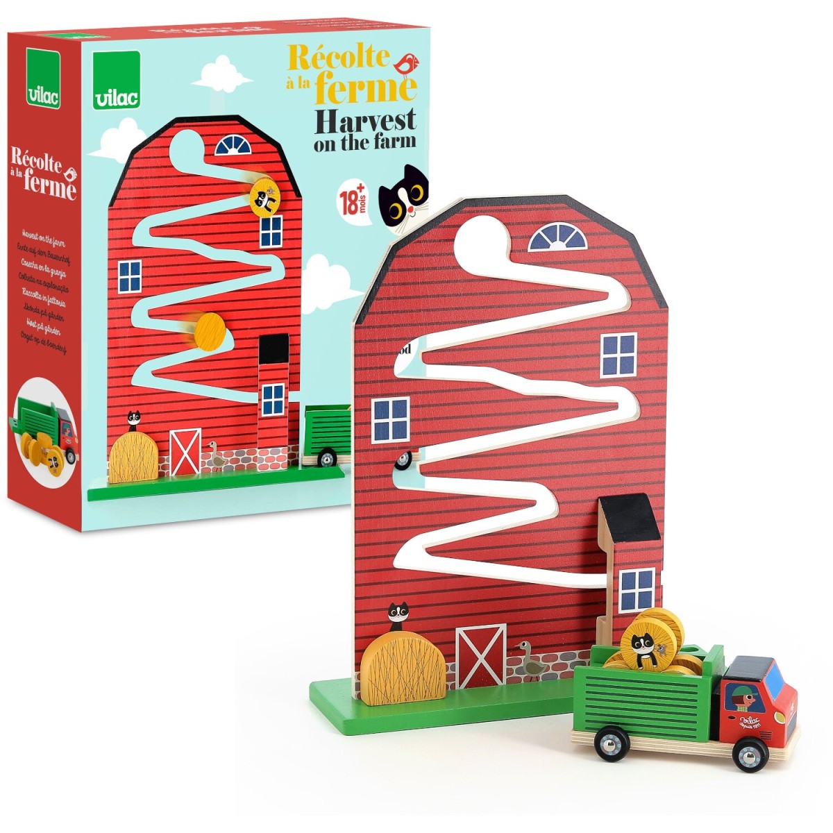 Żniwa na Farmie drewniana zabawka przyczynowo-skutkowa, Vilac