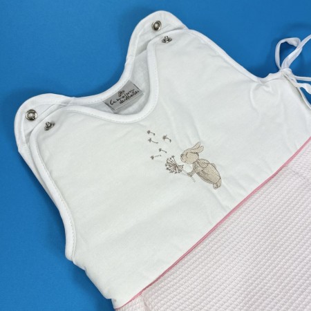 Śpiworek do spania dla niemowlaka 60cm Królik różowy, Poyet | Dadum