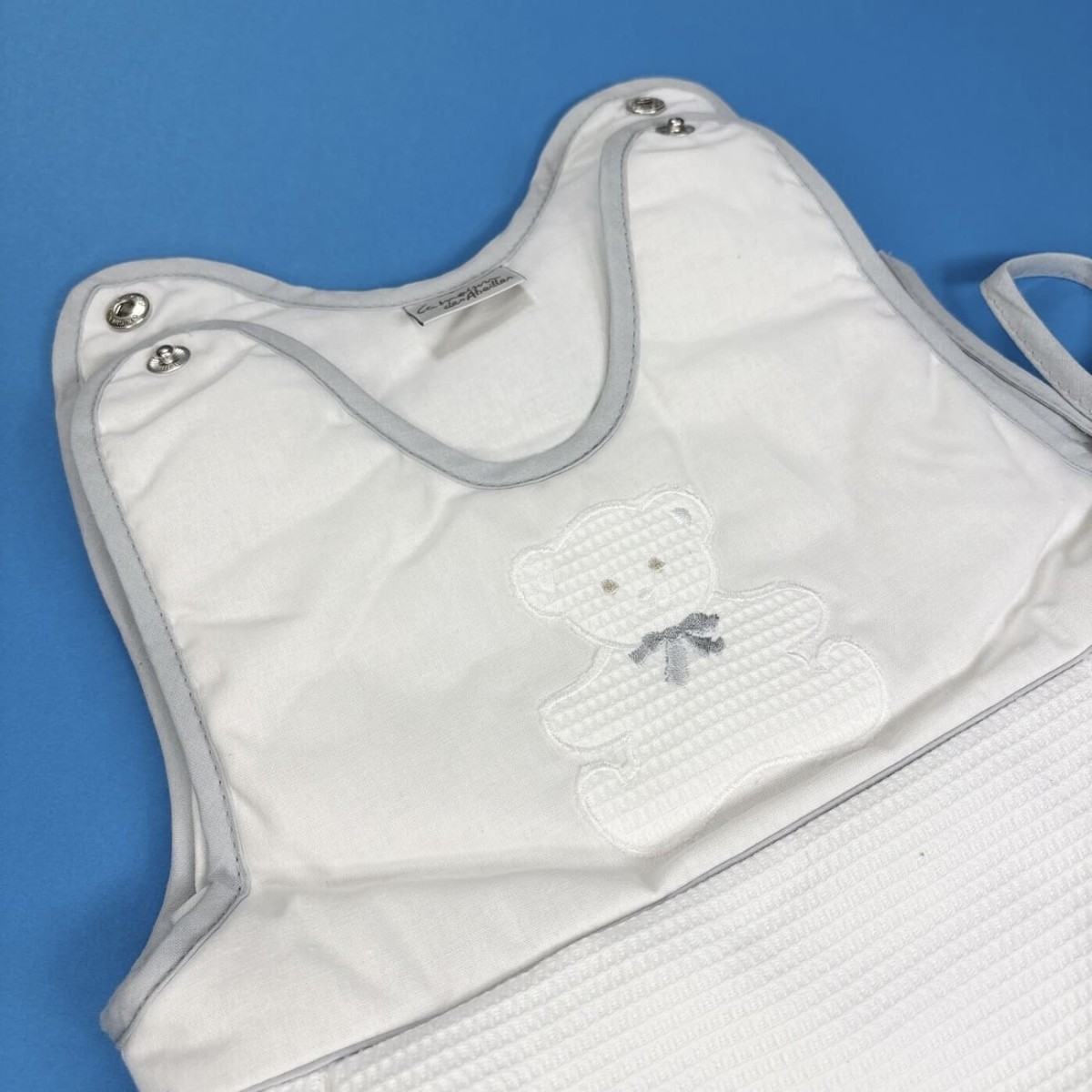 Śpiworek do spania dla niemowlaka 85cm Miś szary, Poyet | Dadum