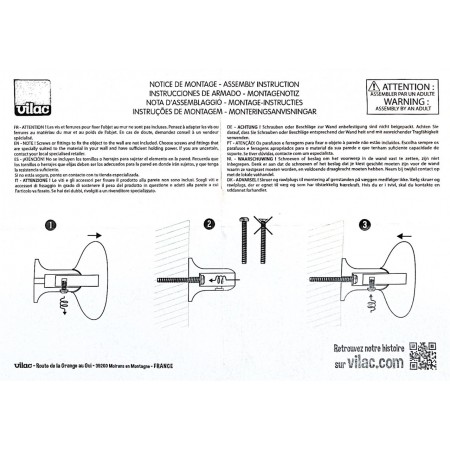 Vilac Wieszaki na ścianę 2 sztuki Sówka dla dzieci | Dadum