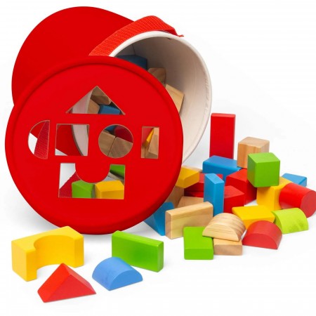 BigJigs sorter i klocki drewniane dla dzieci +12 mc | Dadum