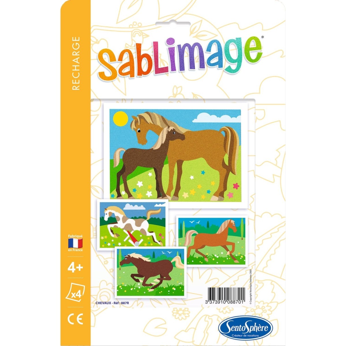 Konie plansze do malowania piaskiem Sablimage, SentoSphere | Dadum