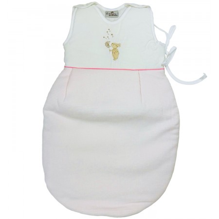 Śpiworek do spania dla niemowlaka 60cm Królik różowy, Poyet | Dadum