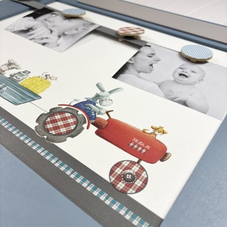 Ramka na zdjęcia z imieniem dziecka Osiołek