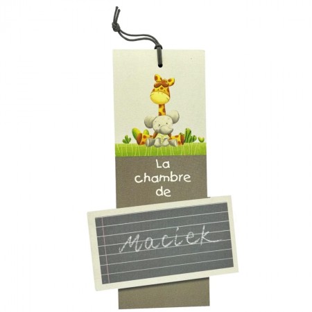 Drewniana tabliczka z imieniem dziecka Safari, Titoutam | Dadum