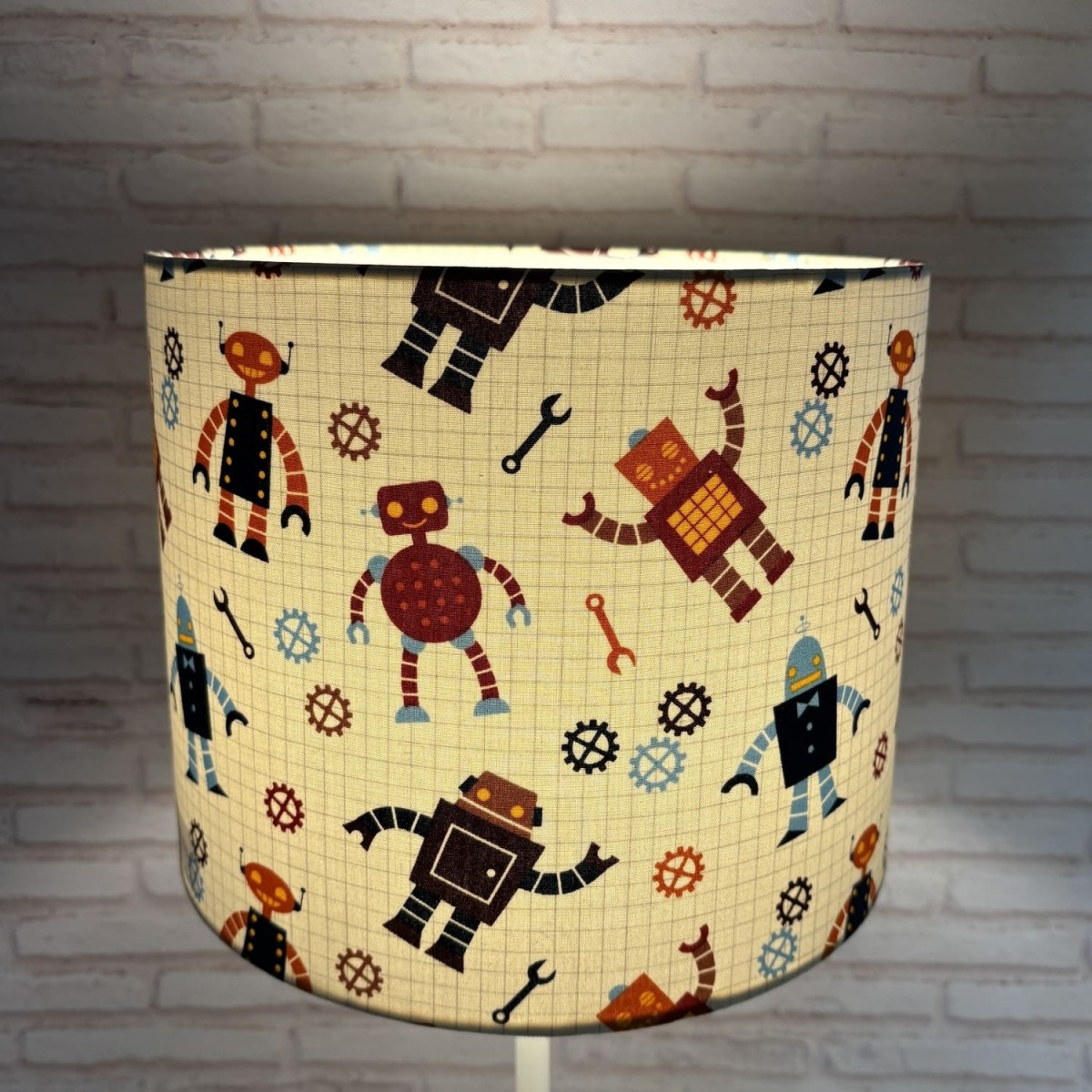 Lampa stojąca motyw Roboty abażur walec, Lamps & Co. | Dadum