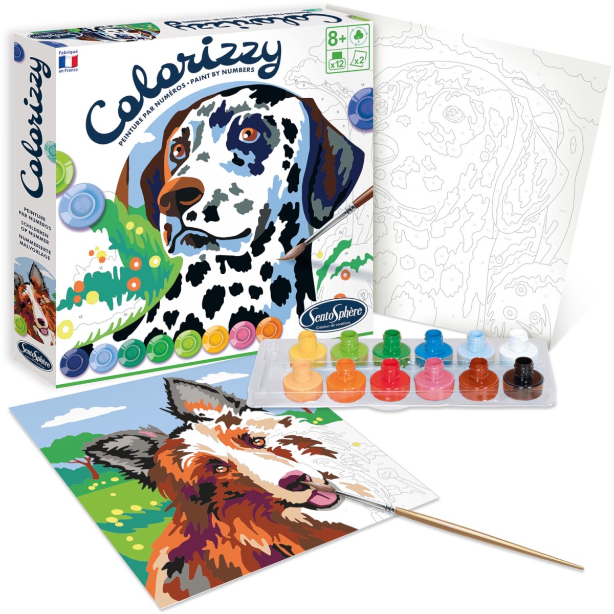 SentoSphere Colorizzy Pieski malowanie po numerach +8 | Dadum