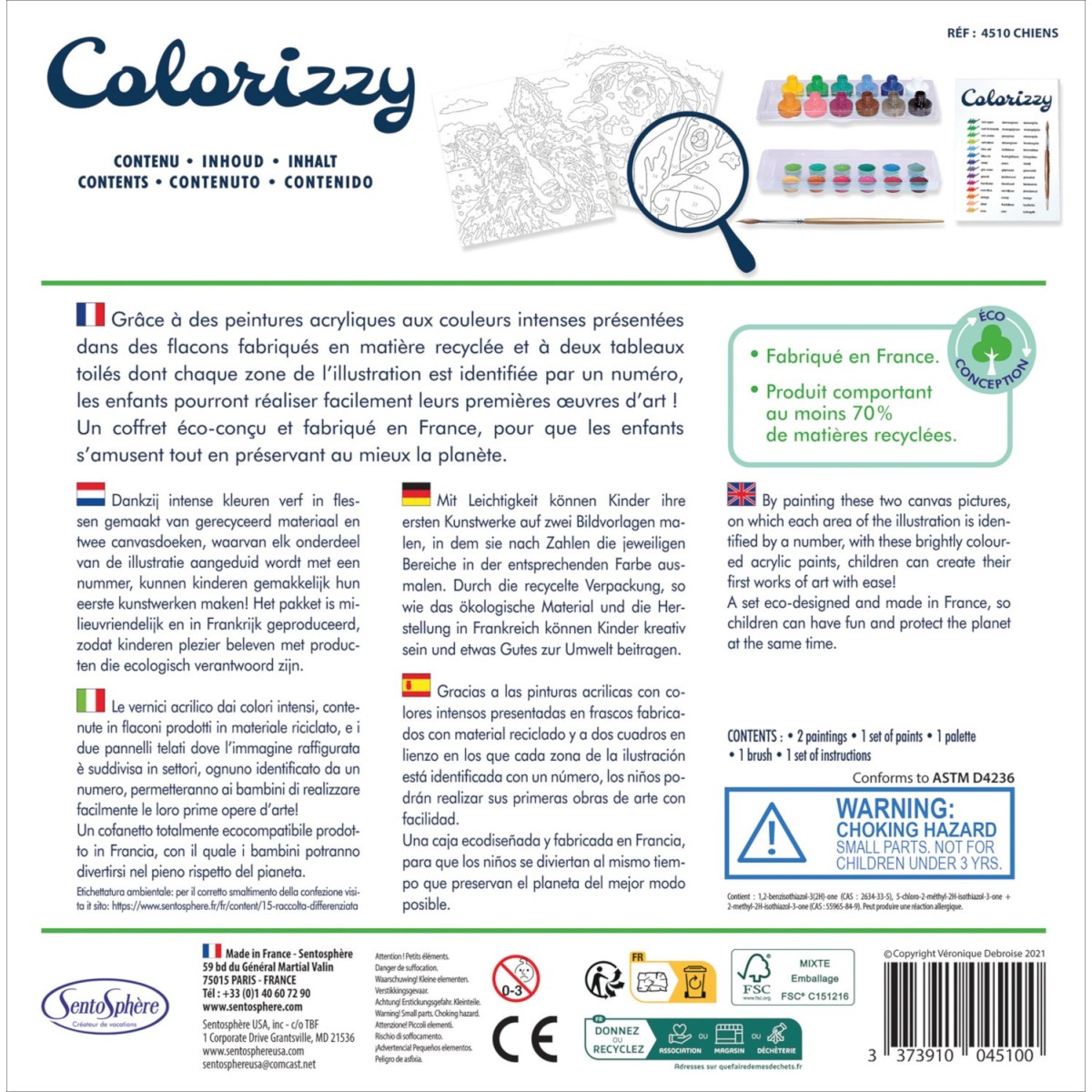 SentoSphere Colorizzy Pieski malowanie po numerach +8 | Dadum