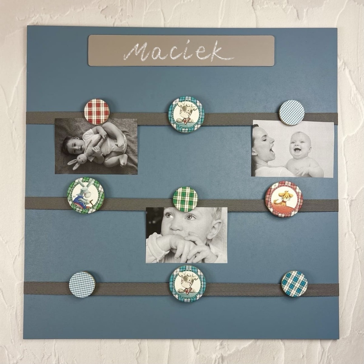 Ramka na zdjęcia z imieniem dziecka Farma