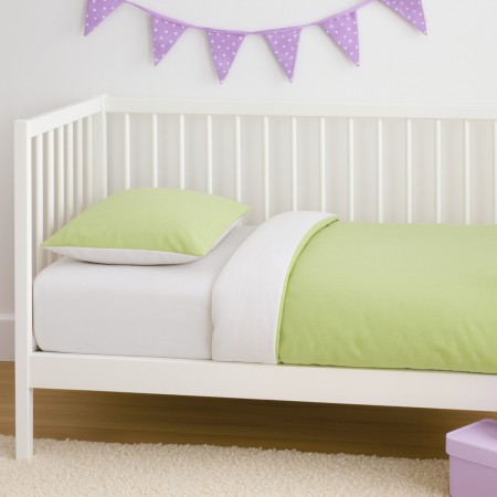 Poszwa na kołdrę i poszewka dla dzieci 100x140 cm zielono-białe