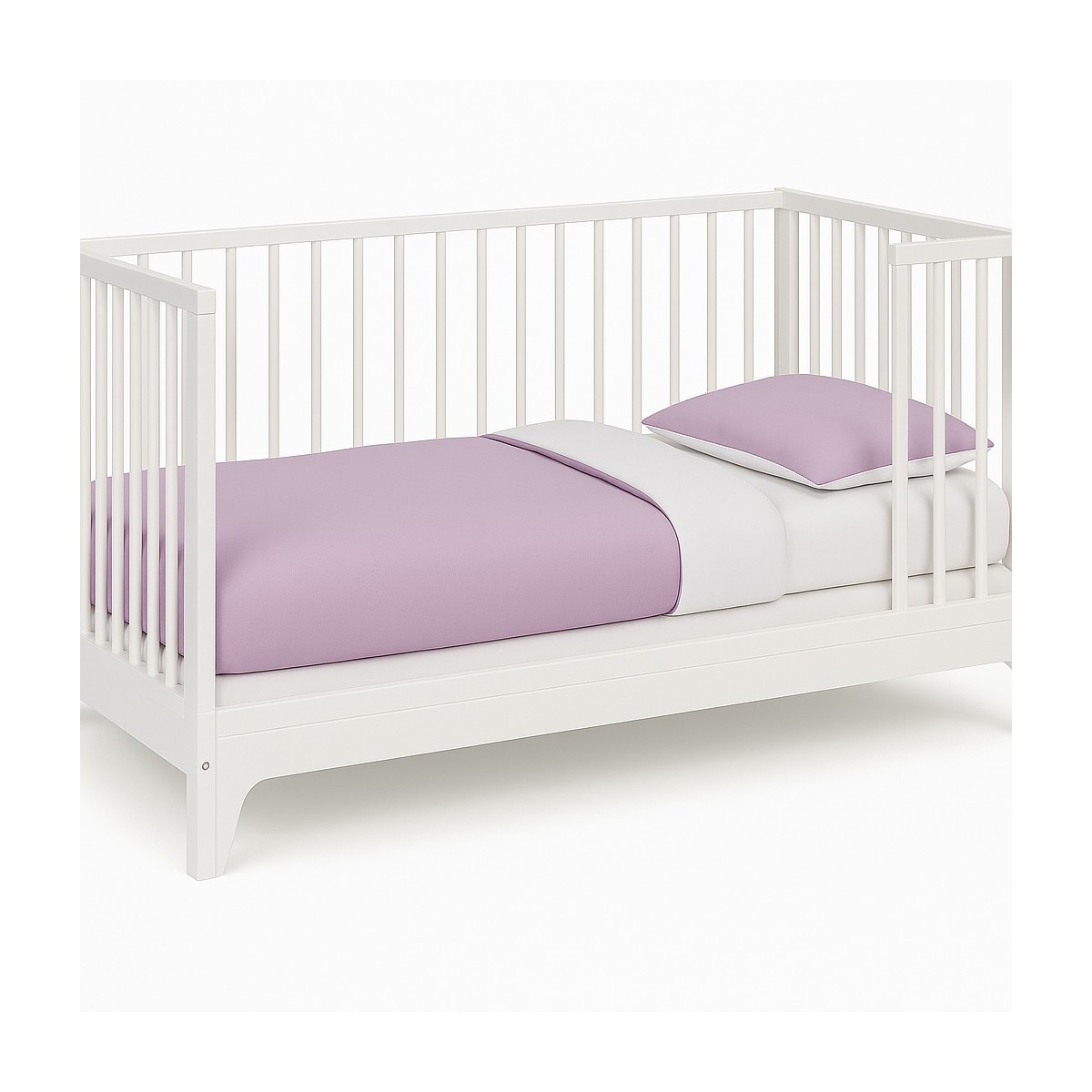 Poszwa na kołdrę i poszewka dla dzieci 100x140 cm biało-liliowe