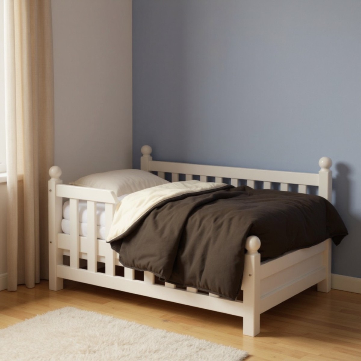 Poszwa na kołdrę i poszewka dla dzieci 100x140 cm kremowo-brązowe