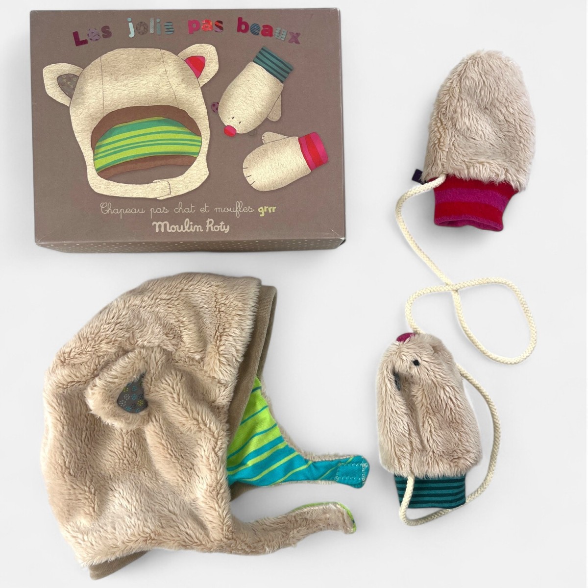 Czapka i rękawiczki Kotek, Moulin Roty | Dadum