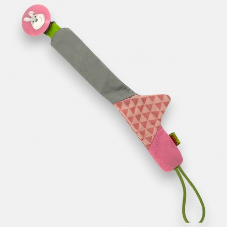 Haba Łańcuszek do smoczka Różowy Królik dla niemowląt | Dadum Kraków