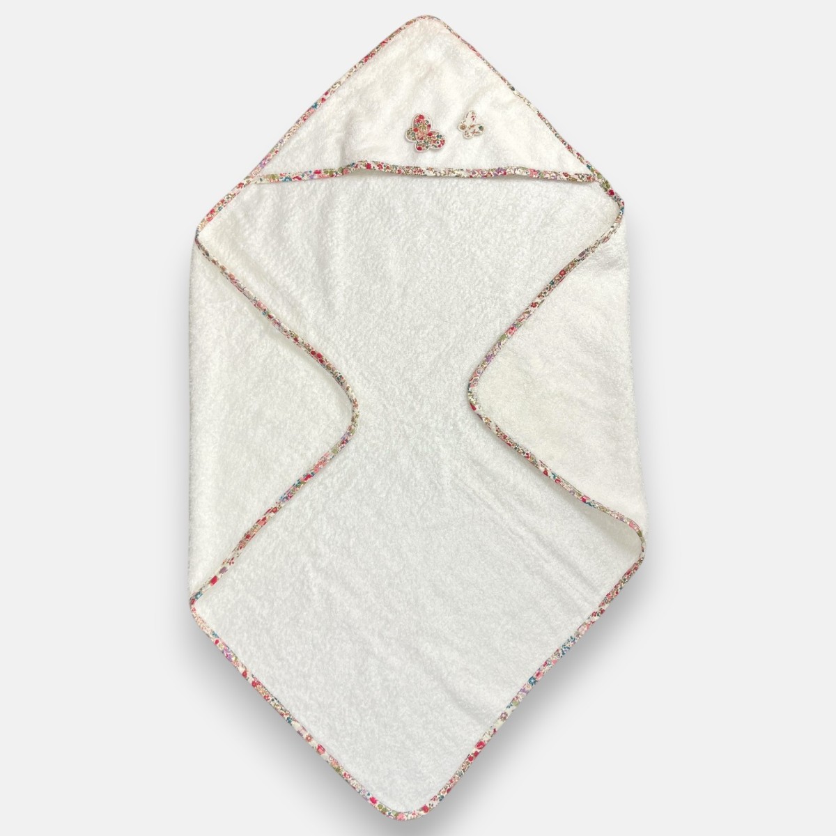 Ręcznik z kapturkiem 75x80cm Kwiaty, Trousselier - V401 98