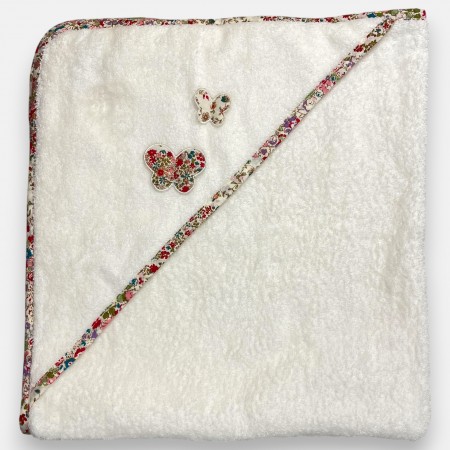 Ręcznik z kapturkiem 75x80cm Kwiaty, Trousselier - V401 98