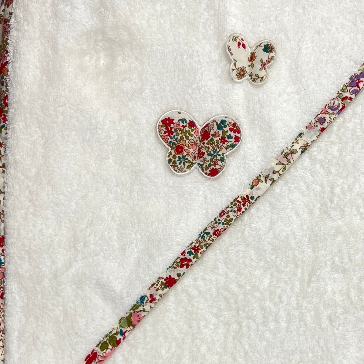 Ręcznik z kapturkiem 75x80cm Kwiaty, Trousselier - V401 98