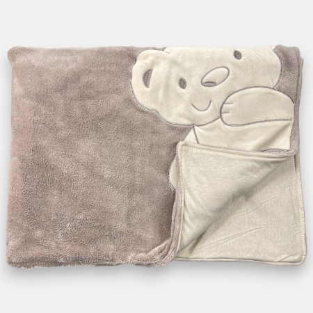 Kołderka do przedszkola dla dzieci 100x140 cm Miś