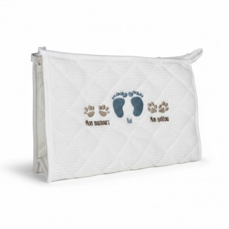 Kosmetyczka na akcesoria niemowlęce błękitna | Dadum