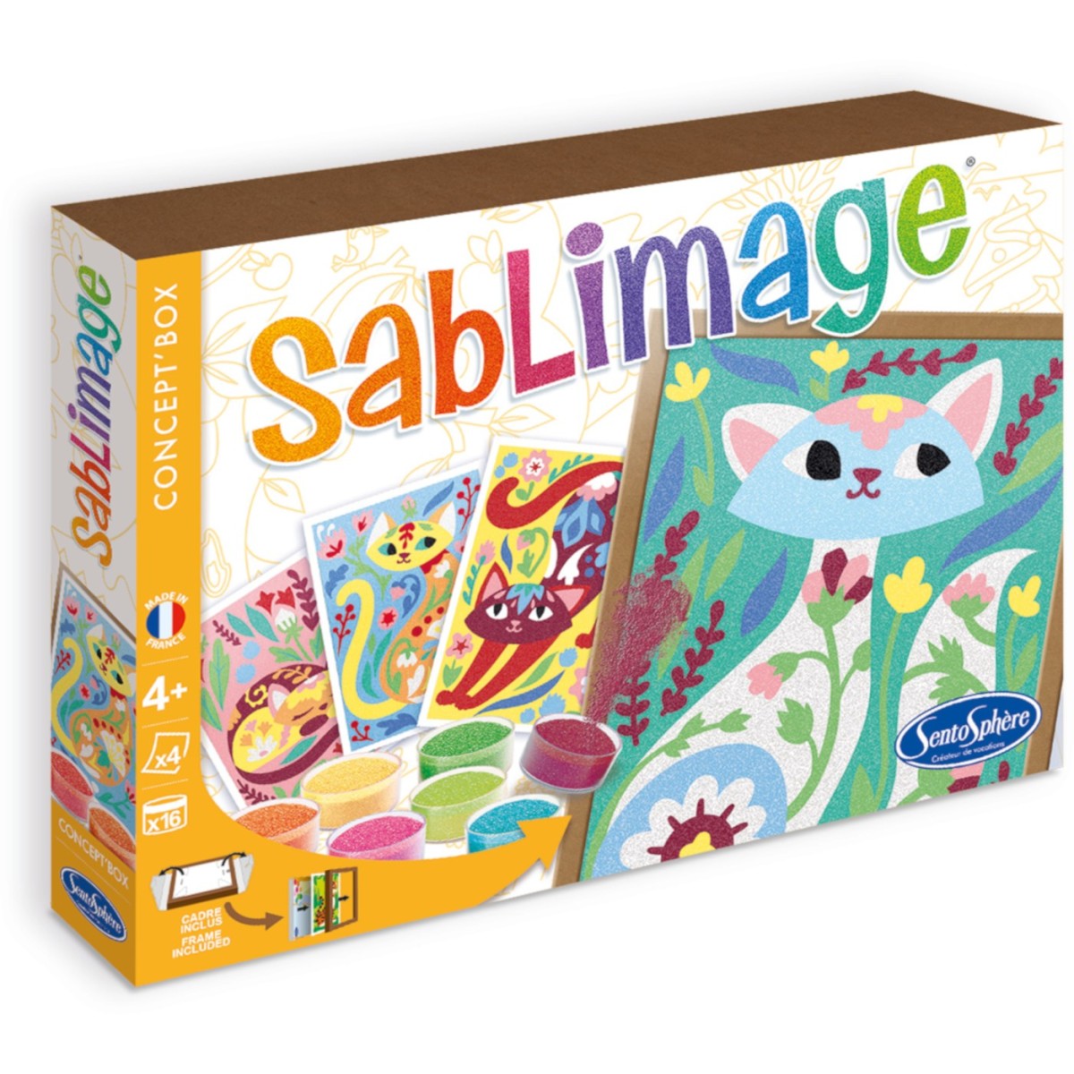 SentoSphere Sablimage Romantyczne Koty 4 obrazki piaskowe