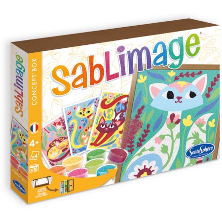 SentoSphere Sablimage Romantyczne Koty 4 obrazki piaskowe