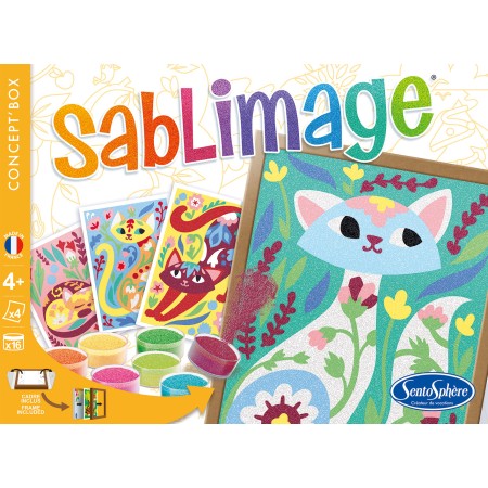 SentoSphere Sablimage Romantyczne Koty 4 obrazki piaskowe