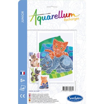 SentoSphere Kotki 4 plansze do malowania Aquarellum Junior | Dadum